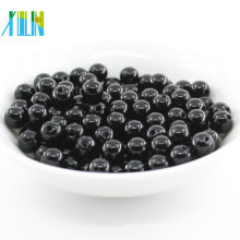 2018 New fashion black round faux machine plastic pearl beads